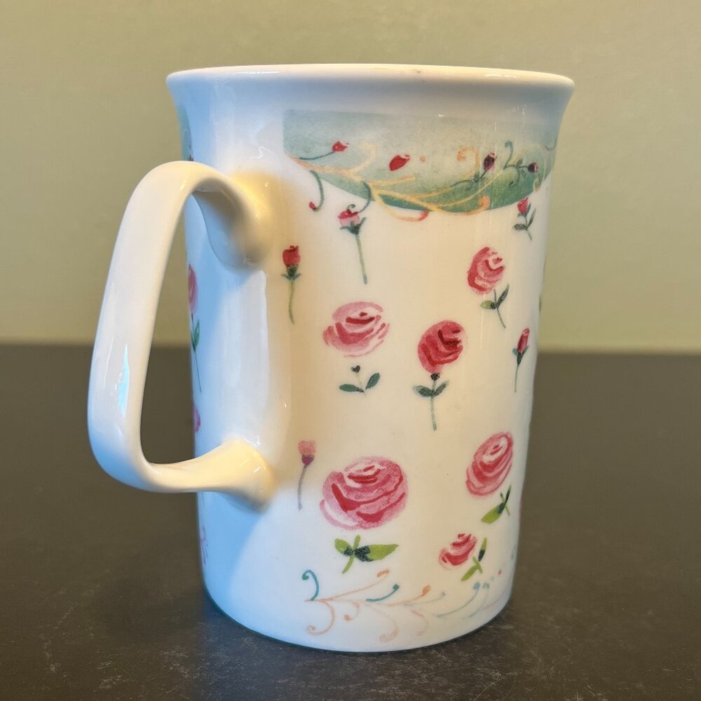 Set of 2 ROSE of ENGLAND Fine Bone China Floral Cups Mugs ~ United Kingdom UK - Picture 9 of 15